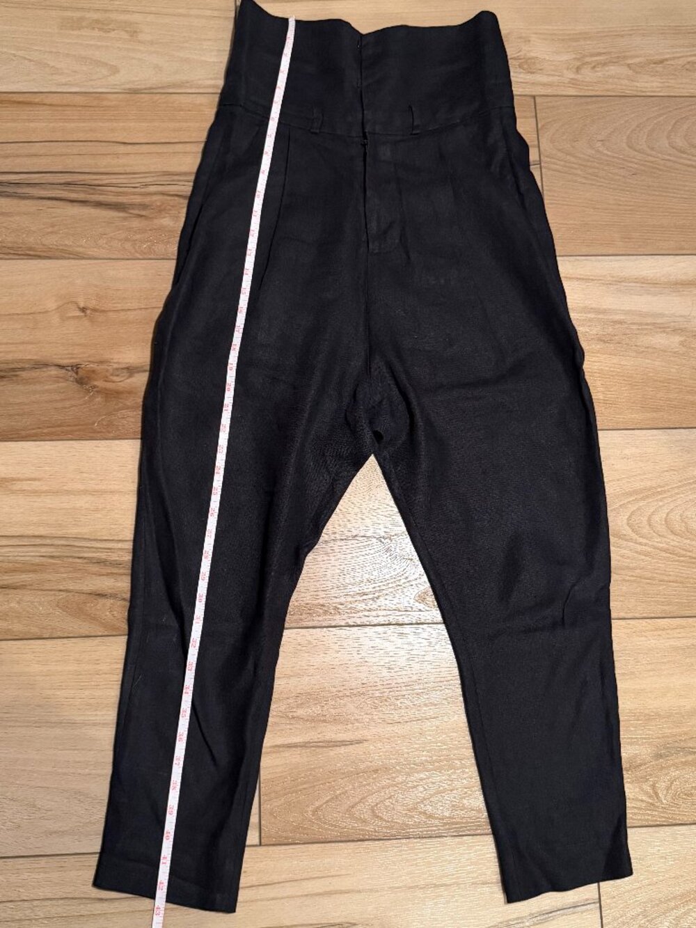 VTG Rochambeau Ultra High-Waisted Black Cotton Pants